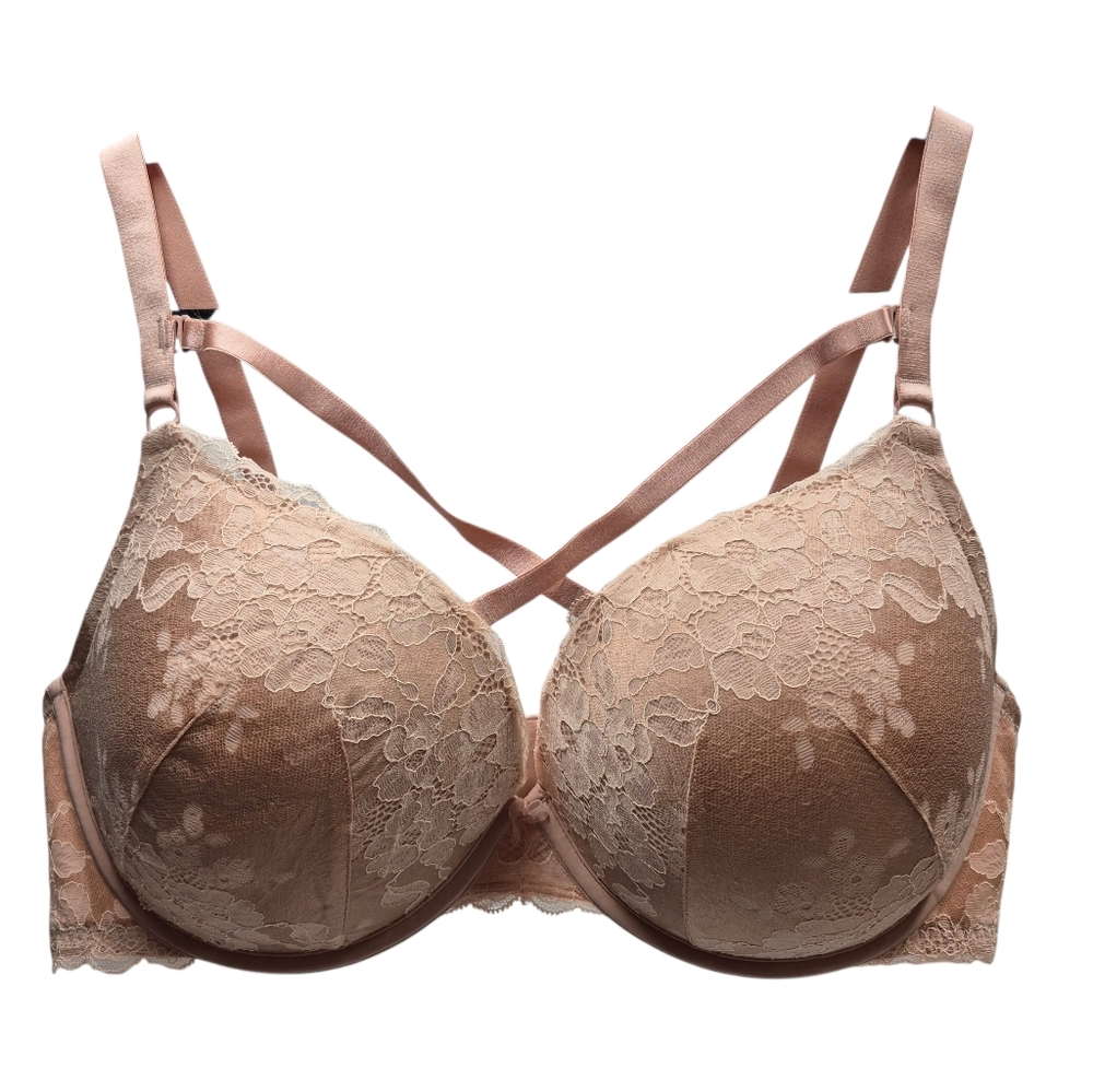 Torrid Curve Women's Bra 44DD Beige Nude Strappy